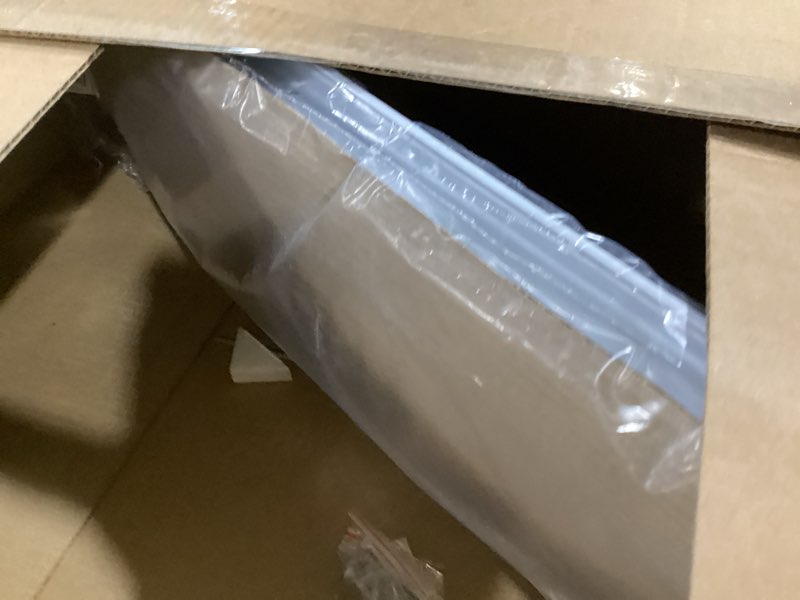 Condition photo showing As Is for 28" x 6" (Duct Hole) Decorative Air Return Vent Cover – Aluminum HVAC Grille for Ceiling & Wall, Rustproof AC Return Vent, Premium Modern Design, 29.6" x 7.6" Face, Ideal for Home HVAC 28" x 6" Duct Hole [29.6" x 7.6" Face]