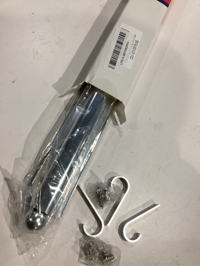 Condition photo showing Good Condition for 12 inch valet rod for closets pull out closet valet rod slide out with 4 hooks silver pull out clothes hanger silver 12 inch