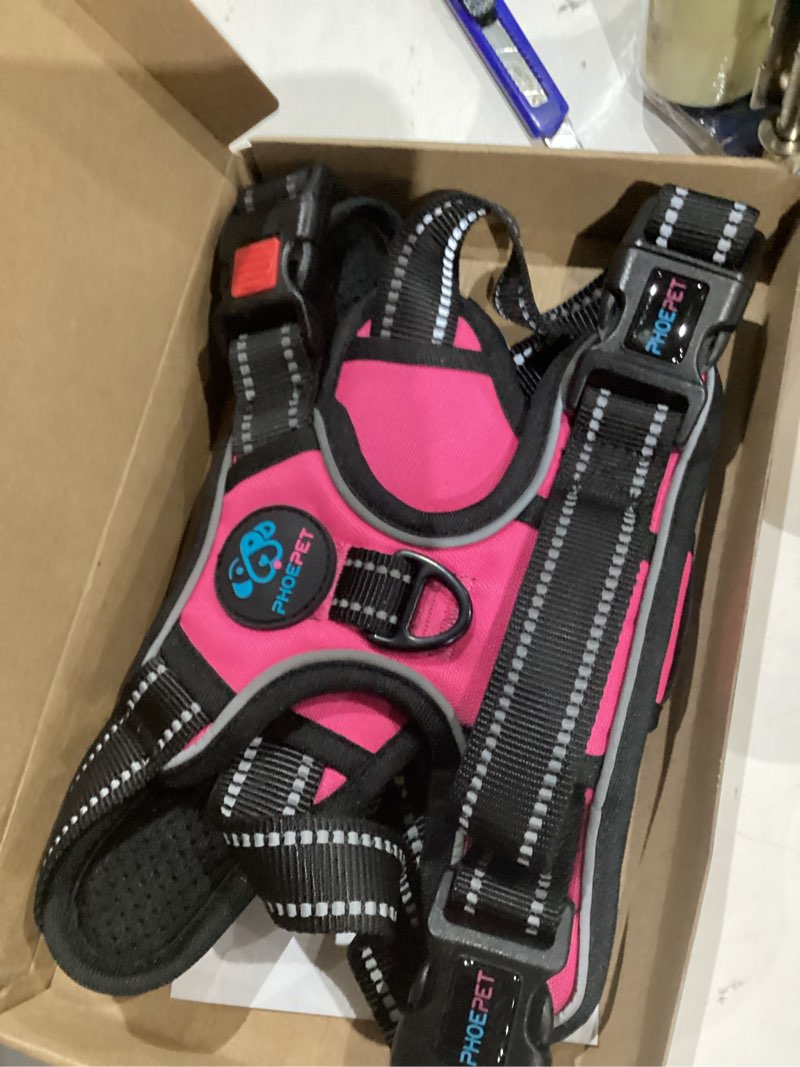 Condition photo showing Good Condition for PHOEPET No Pull Dog Harness Medium Reflective Front Clip Vest with Handle,Adjustable 2 Metal Rings 3 Buckles,[Easy to Put on & Take Off](M, Pink) Medium Pink