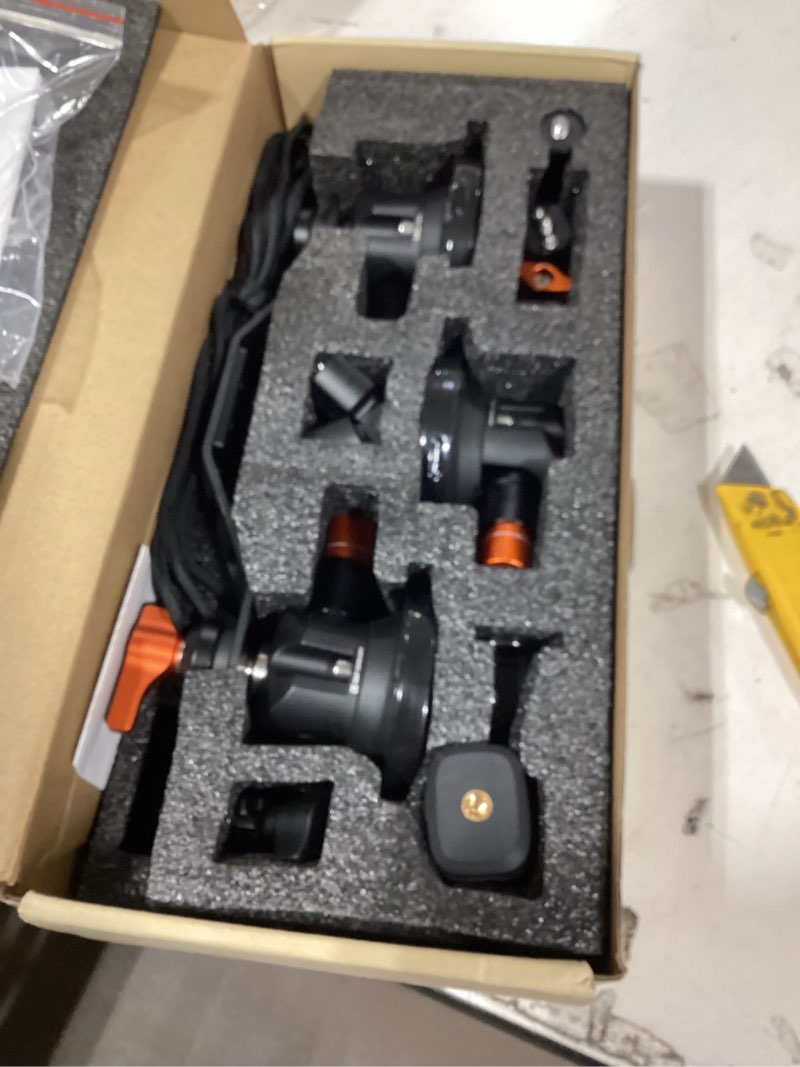 Condition photo showing Good Condition for k&f concept car mount for camera: 3 in 1 suction cup mount kit 15° curved surface adjustment with action camera extension pole adapter phone holder compatible with insta360 action 5/4/3/2 3" triple suction cup kit
