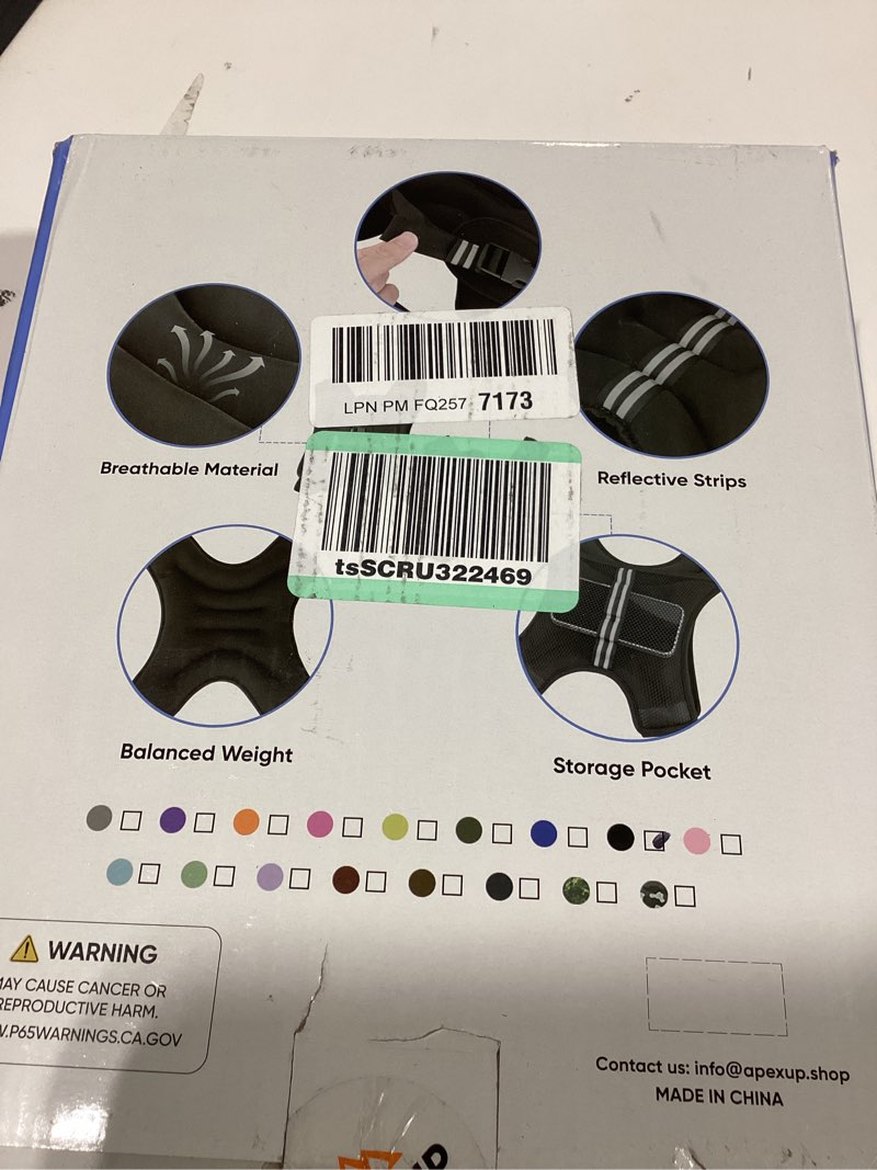 Condition photo showing Good Condition for apexup weighted vest men women, weight vest for women workout equipment for strength training running 20lbs black