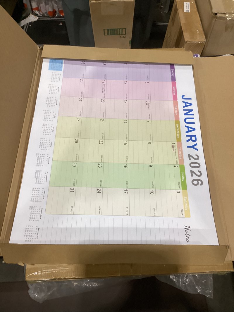 2026 Desk Calendar Large 22x17 – Desk Top Calendar 2026 with plastic cover