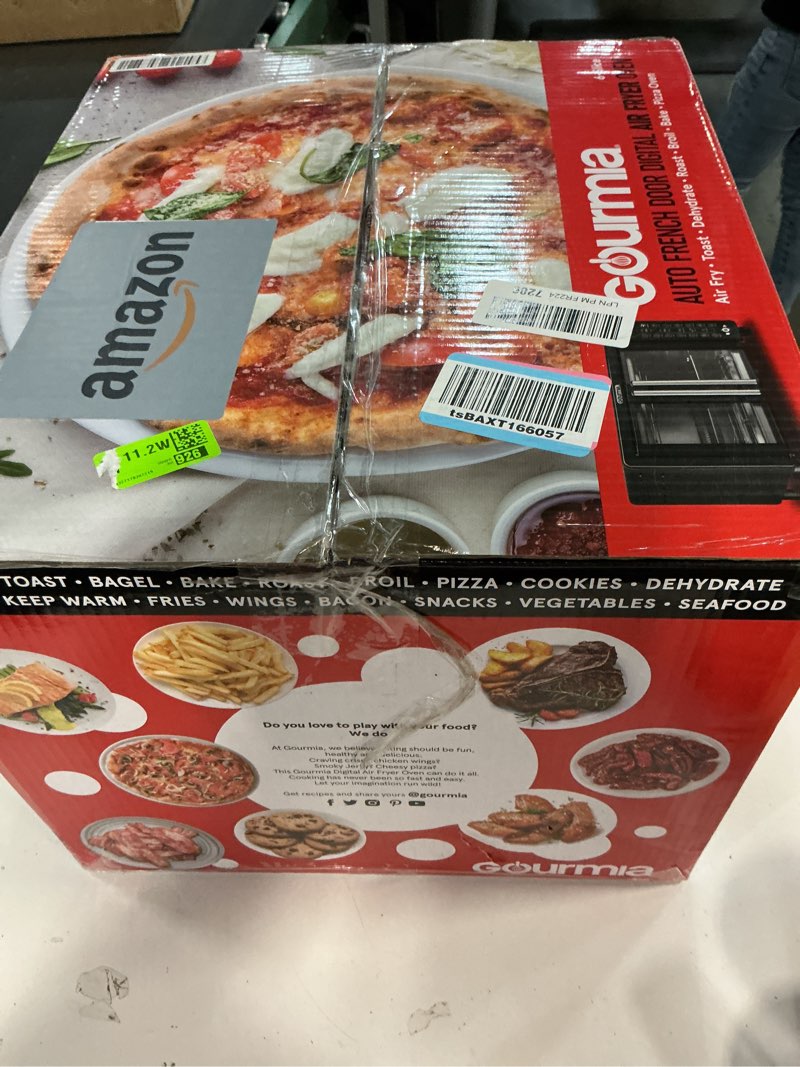 Condition photo showing Good Condition for Gourmia French Door Air Fryer – 25 Qt Large Capacity Convection Oven, Fryforce 360°, Digital Display with 17 Cooking Presets, Bake, Toast, Roast, Dehydrate, Fits 12” Pizza