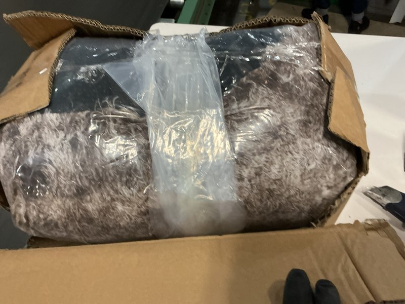 Condition photo showing Good Condition for calming dog beds & cat cave bed with hooded cover,removable washable round beds for small medium pets,anti-slip faux fur fluffy coved bed for improved sleep,fits up to 15/25 lbs(medium,24"x24") 24.00" x 24.00" x 8.00" coffee