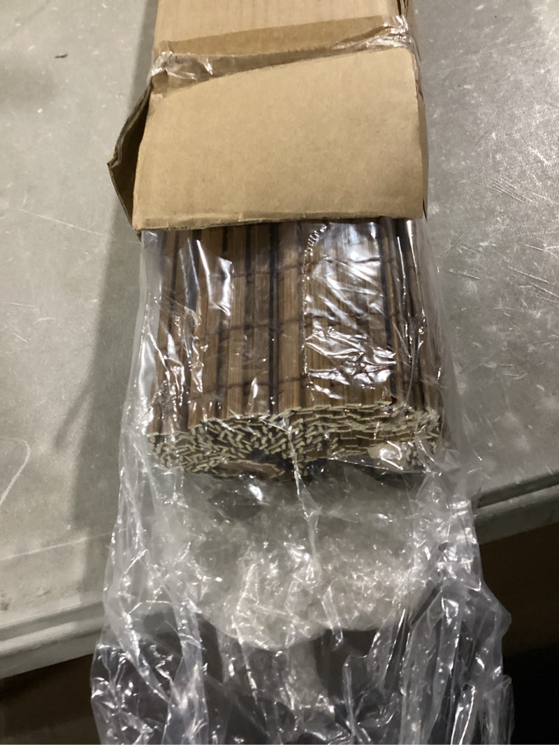 Condition photo showing Good Condition for Cordless Bamboo Roman Shades for Windows, Blinds Size (34.5" W ×48" H) Colour (Highfield Teak) Highfield Teak 34.5" W × 48" H