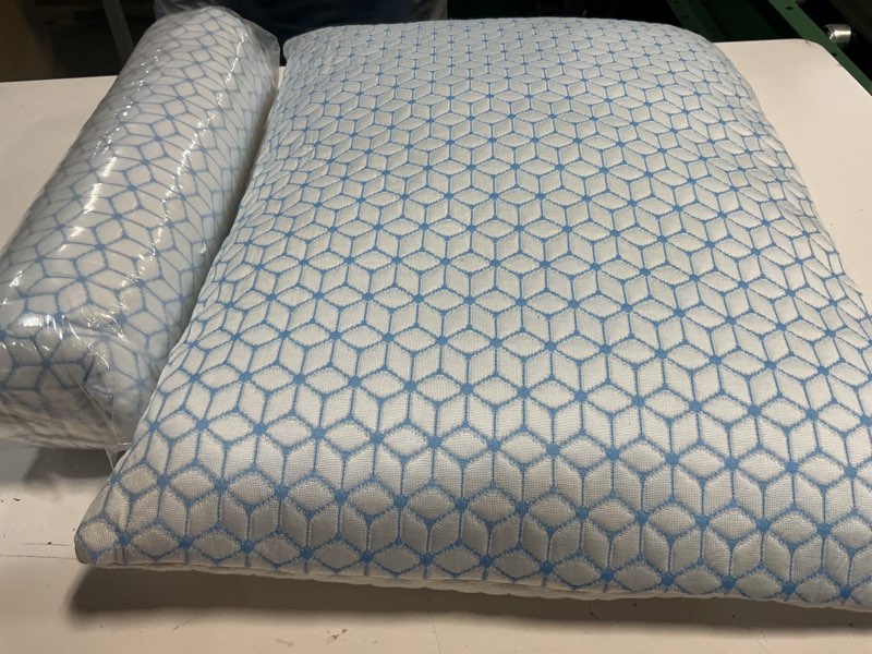 Condition photo showing Good Condition for anvo cervical memory foam pillows for neck pain, neck pillows for pain relief sleeping, contour orthopedic soft pillow for side back stomach sleeper - blue firm