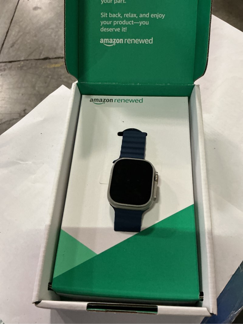 Condition photo showing Good Condition for apple watch ultra 2 [gps + cellular, 49mm] - titanium case with blue ocean band, one size (renewed premium)