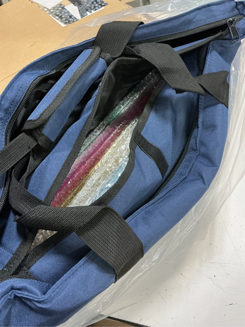 Condition photo showing Good Condition for american mahjong tile set,166 white tiles mahjong set,4 colors mahjong racks,travel mahjong set with blue carrying bag blue bag--white
