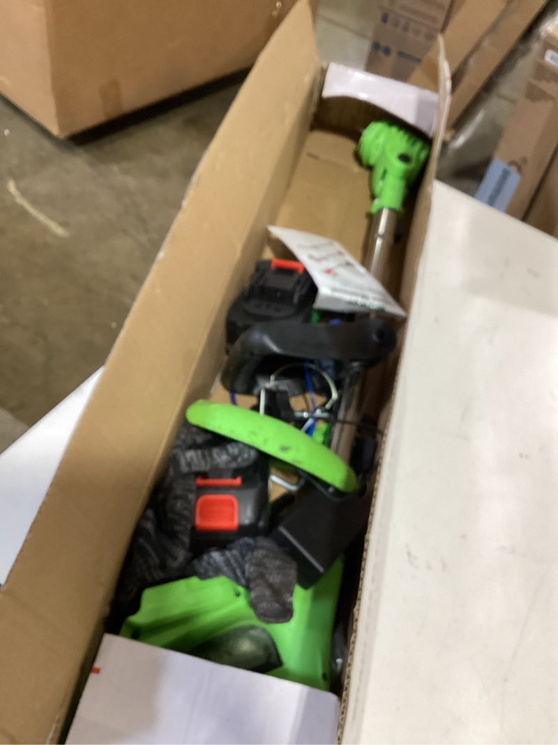 electric weed wacker cordless, 24v weed electric eater, with 2 x 4.0 batteries & charger, battery po