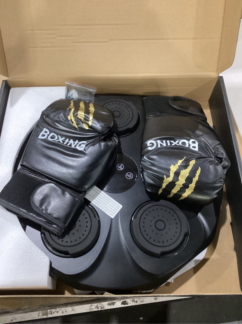 Condition photo showing As Is for Music Boxing Machine, Interactive Punching Trainer with Boxing Gloves, Large Size Wall Mounted Electronic Boxing Target for Adult Kids, 9 Modes & 9 Speeds