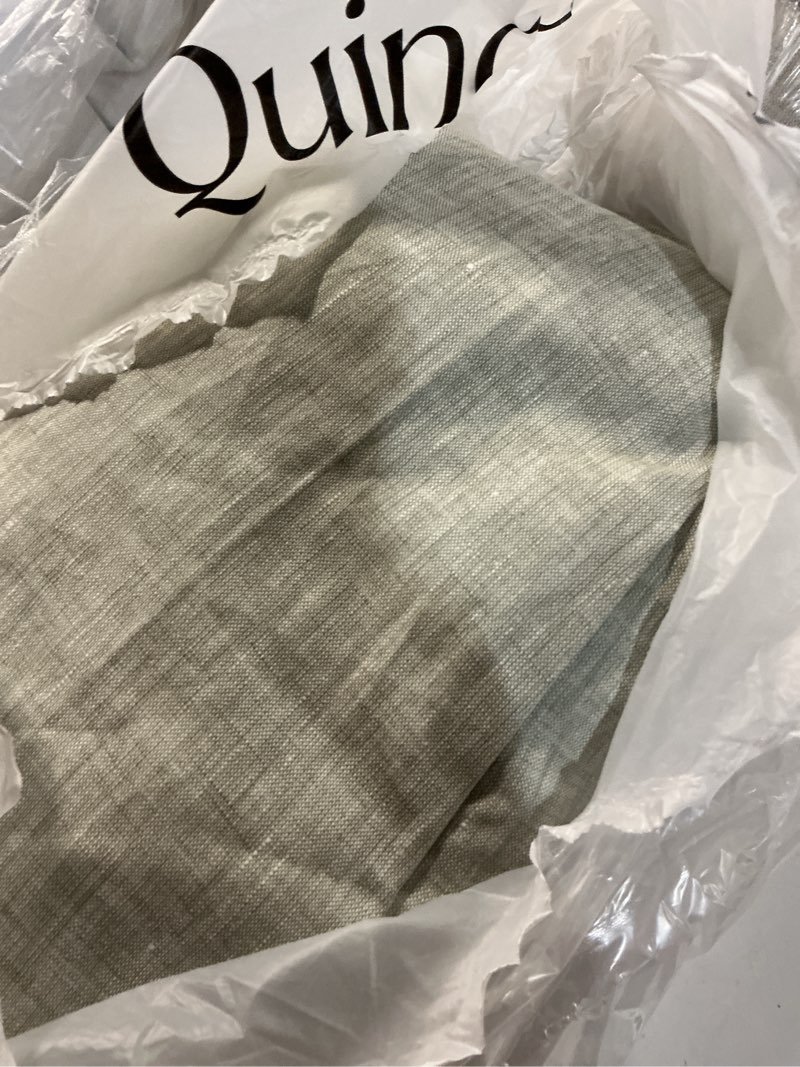 Condition photo showing Good Condition for european linen room darkening curtain - single panel, 48x96, sage