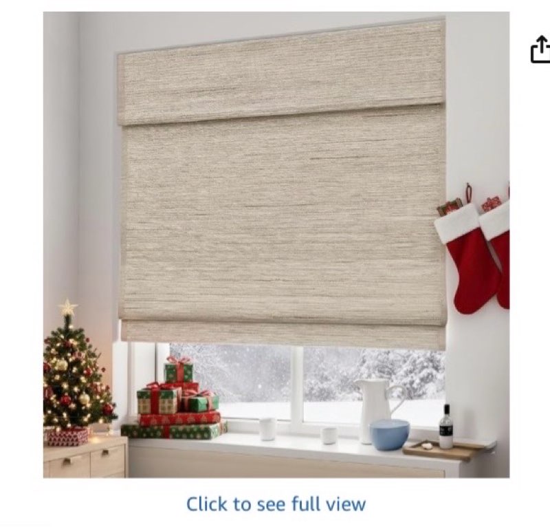 (SIMILAR)Everyday Celebration Linen Blend Cordless Roman Blinds – Light Filtering Pull Down Window Treatment