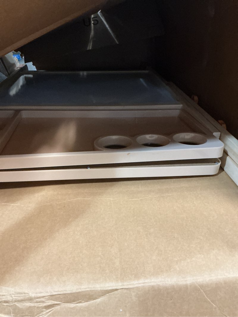 Condition photo showing As Is for Tiny Land Easel for Kids, Double-Sided Magnetic Easel, Adjustable Wooden Kids Art Easel with Paper Roll, Learning-Toy for 3,4,5,6,7,8 Years Old Boy & Girls