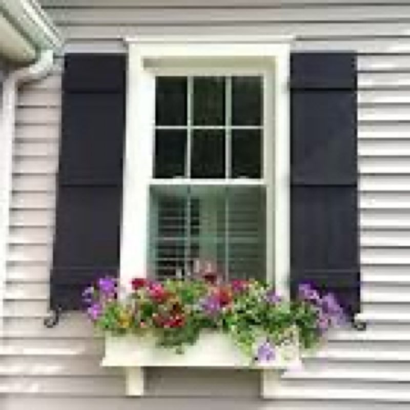 14"w x 46"h lifetime vinyl, tailormade four board joined (2 batten), board-n-batten shutters, w/shutter-loks (per pair), black 46-in. h 002 - black
