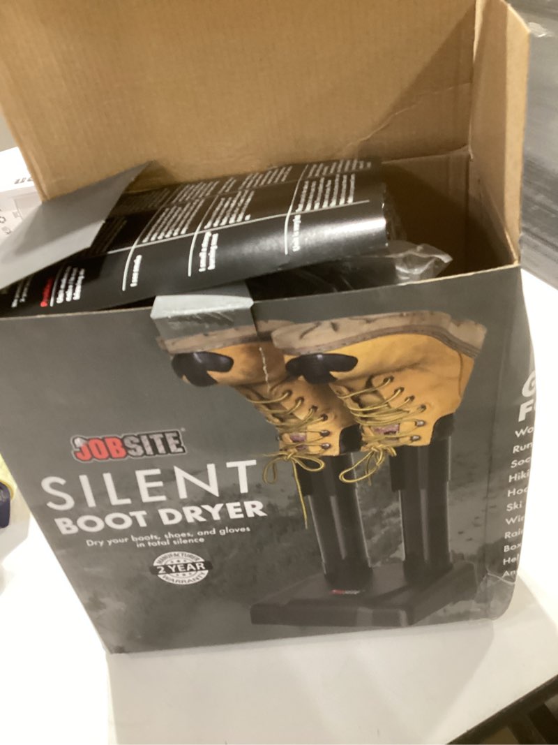 Condition photo showing New/Like New for JobSite Boot Dryer - Silent Shoe Dryer & Warmer For Work Boots, Gloves & Shoes - Fanless Convection Dry - Helps Reduce Odor 1