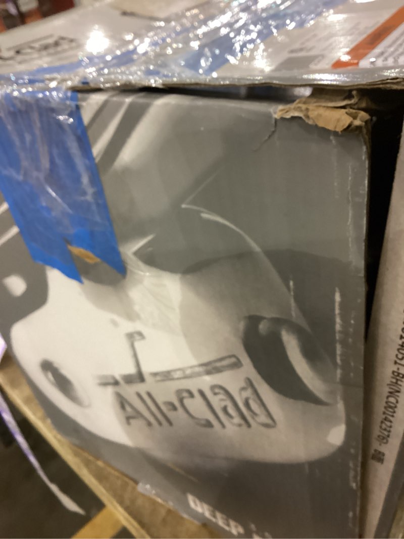 Condition photo showing As Is for all-clad 3.5 liter deep fryer