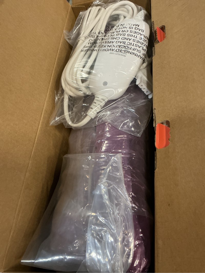 Condition photo showing New/Like New for greenoak heated blanket electric king size 100"x90" dual control, heating blanket with 10 heat levels 1/2/4/6/8 hours auto-off, sherpa soft warm christmas blanket,taro purple taro purple 100x90