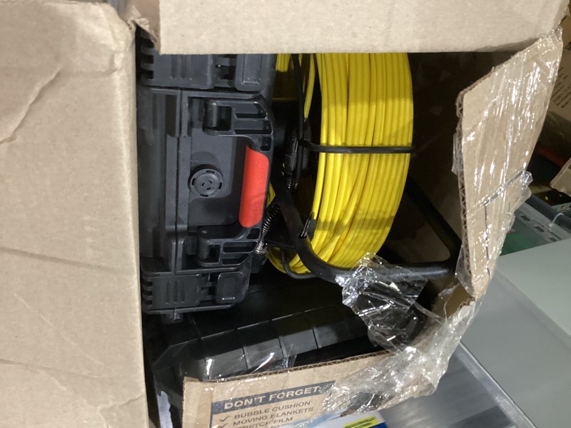 Condition photo showing Good Condition for used not tested sewer camera with 512hz locator,100ft/30m,7\" self leveling sewer inspection camera with dvr function, ip68 camera with 12 adjustable leds,duct drain pipe plumbing 100ft/30m 7inch with locator