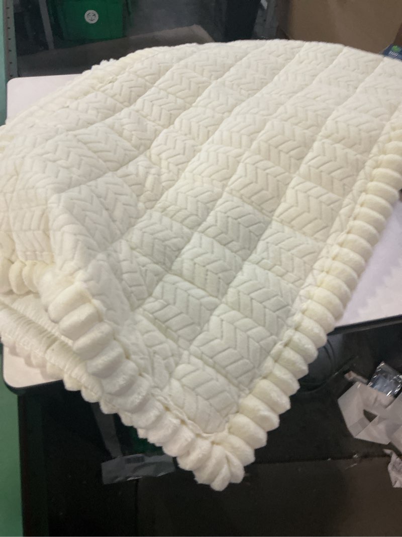 Condition photo showing As Is for Smiry Non Slip Couch Covers for Dogs, Fuzzy Pet Couch Covers for 2-3 Cushion Sofa Pet Friendly, Soft Sofa Slipcovers Cushion Furniture Protector Washable (Beige, 27.6\" x 59\") Beige 27.6\" x 59\"