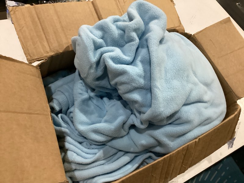Condition photo showing As Is for bedelite flannel sheets queen size blue - super soft fleece sheets set fluffy extra plush, 4 piece(include fitted sheet, flat sheet, 2 pillowcases) blue queen
