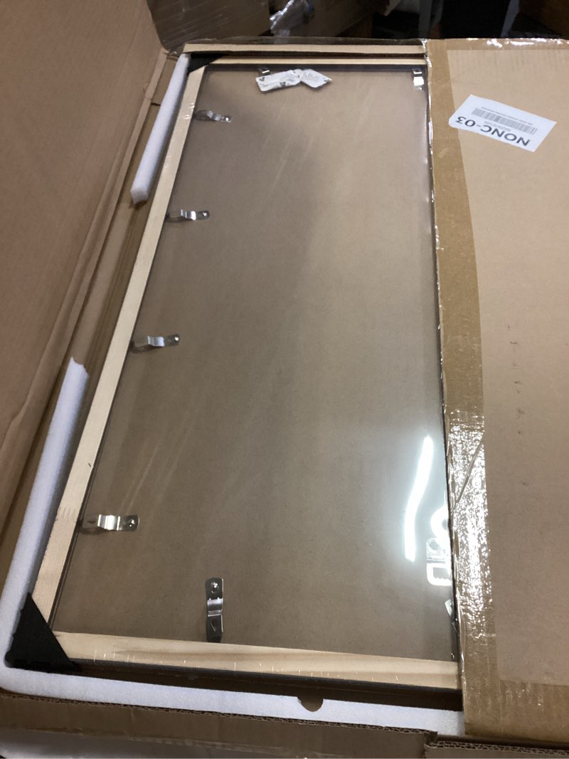 Condition photo showing Good Condition for Solid Wood 22x28 Frame - Single Frame, Rustic Walnut 22 x 28 Poster Frame with Mat for 18x24, Picture Frames for Artwork, Puzzles, Photos and Movie Posters 22" x 28" / 18" x 24" mat