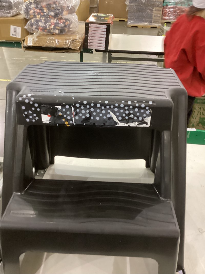 Condition photo showing item condition for Rubbermaid 2-Step Molded Plastic Step Stool, Lightweight with Slip Resistant Treads and Non-Slip Fee