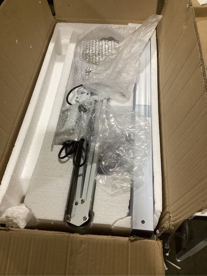 Condition photo showing As Is for KIRKAS 10X Magniyfing Floor Lamp with 4 Wheel Rolling Base for Estheticians 2,200 Lumens LED Magnifier Lighted Glass Lens, Adjustable Stand & Swivel Arm Floor Lamp for Reading, Crafts, Tasks-White White 10X