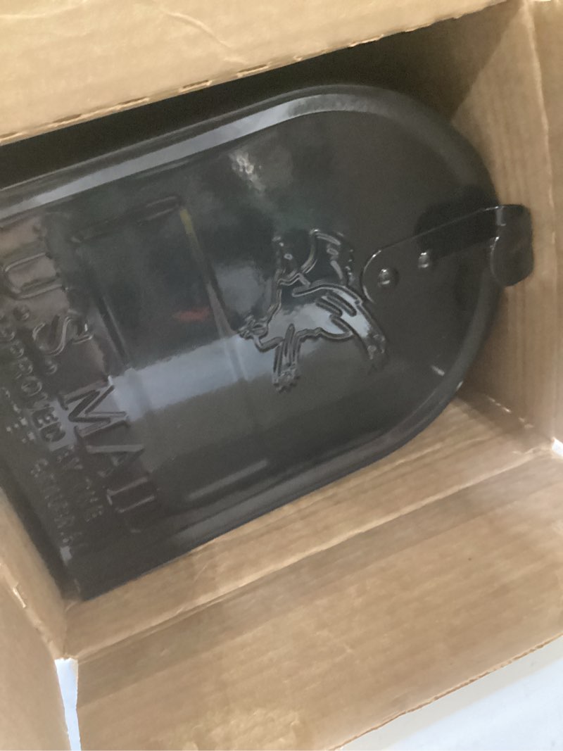 Condition photo showing Good Condition for architectural mailboxes elite classic galvanized steel post mount black mailbox