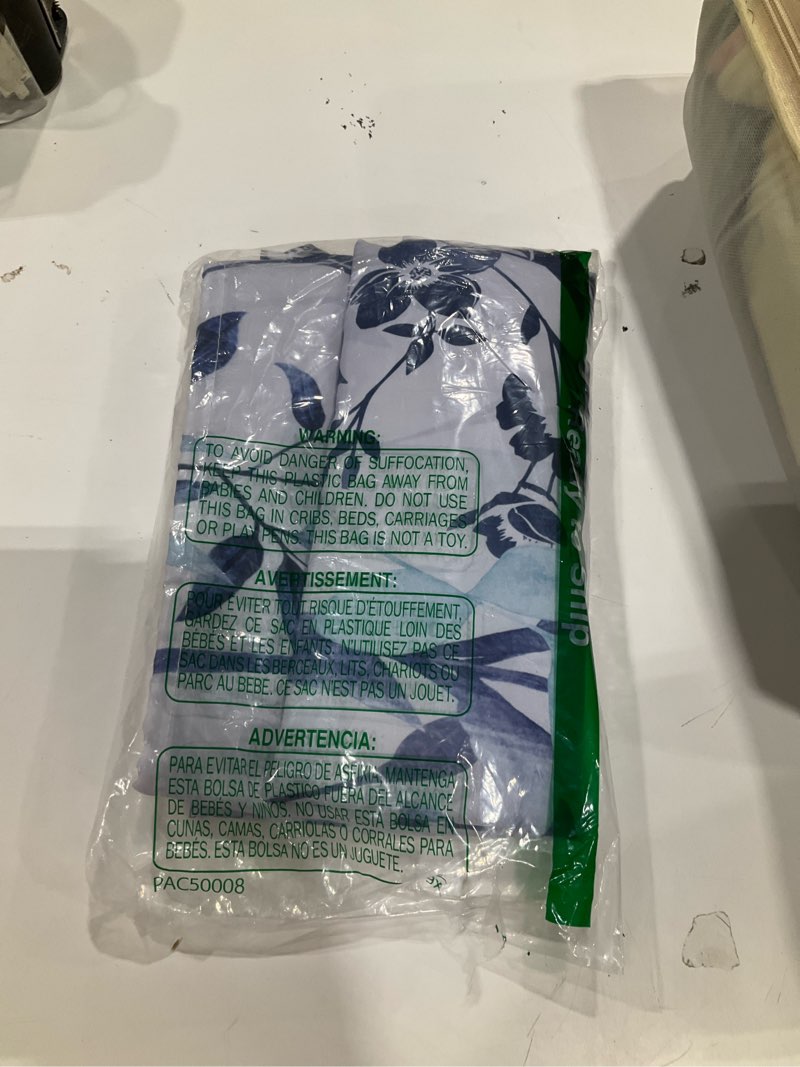 Condition photo showing New/Like New for neasow blue and grey shower curtain, watercolor floral bathroom curtain teal and white shower curtains 72×84 inches
