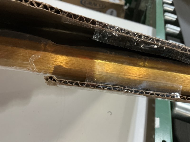 Condition photo showing New/Like New for Poster Palooza 16x20 Frame Gold Bamboo Solid Wood Picture Frame with UV Acrylic, Foam Board Backing & Hanging Hardware Included