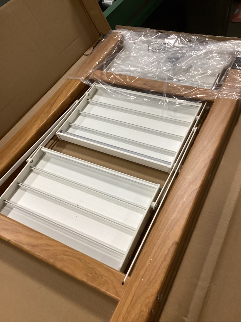 Condition photo showing New/Like New for 3 Step Lightweight Aluminum Folding Ladder, Portable Step Stool with Wide Anti-Slip Pedals, 330 lbs Capacity for Home,Cleaning Tasks?White&Woodgrain? White&woodgrain 3 Step