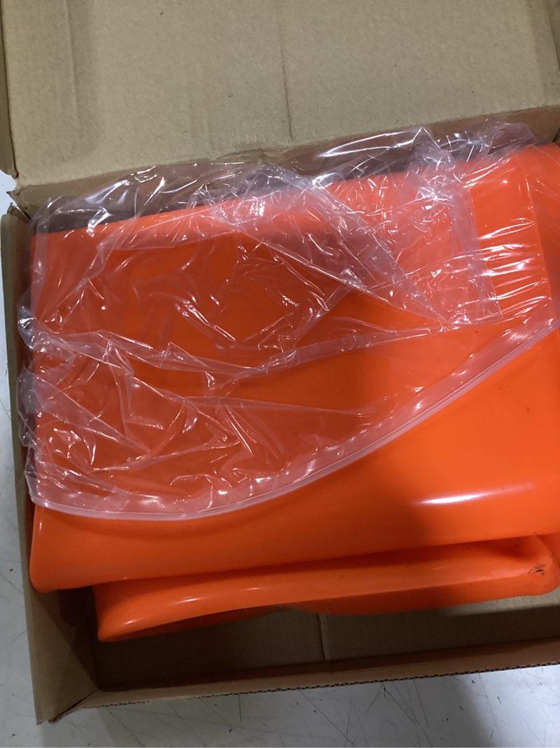 Condition photo showing Good Condition for silicone griddle mat for blackstone 28 in(not fit 28xl/pro), heavy duty food grade silicone griddle cover, griddle accessories for blackstone grill, all season protective cover (orange, 28 inch) orange 28 inch