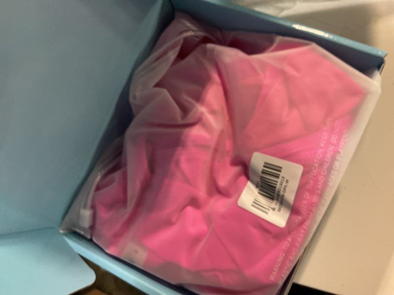 Condition photo showing Good Condition for tempt me hot pink womenâ bandeauâ highâ waistedâ bikiniâ setsâ smockedâ swimsuitâ straplessâ twoâ pieceâ bathingâ suit m