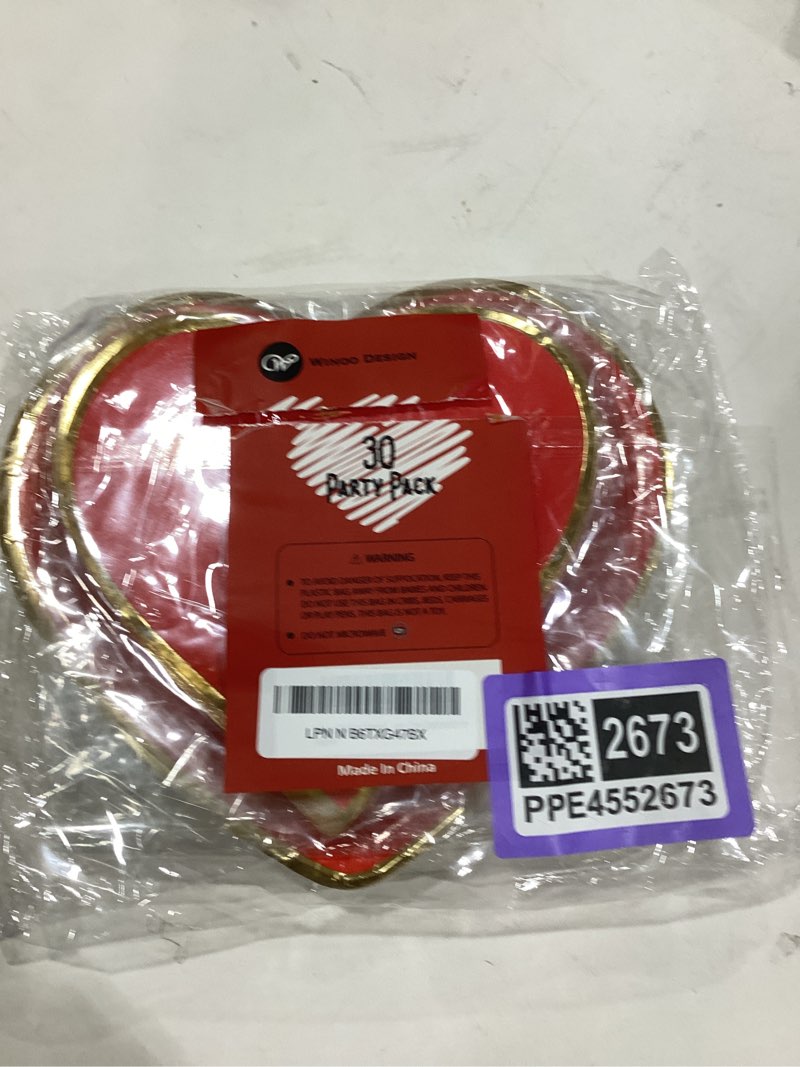Condition photo showing Good Condition for Valentines Day Plates and Napkins Party Supplies - Serves 30 - Assorted 3 Colors Includes Paper Plates and Napkins for Valentine Decor Party Supplies Valentines Day Decor Valentine's Day Decorations