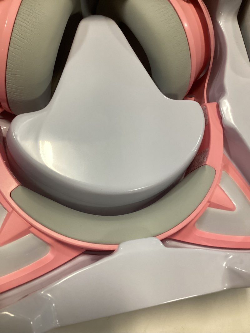 Condition photo showing Good Condition for wireless cat ear headphones, pink gaming headset bluetooth 5.0 for smartphone, retractable mic, 50mm drivers, rgb lighting headset with mic (usb dongle not included) wireless pink
