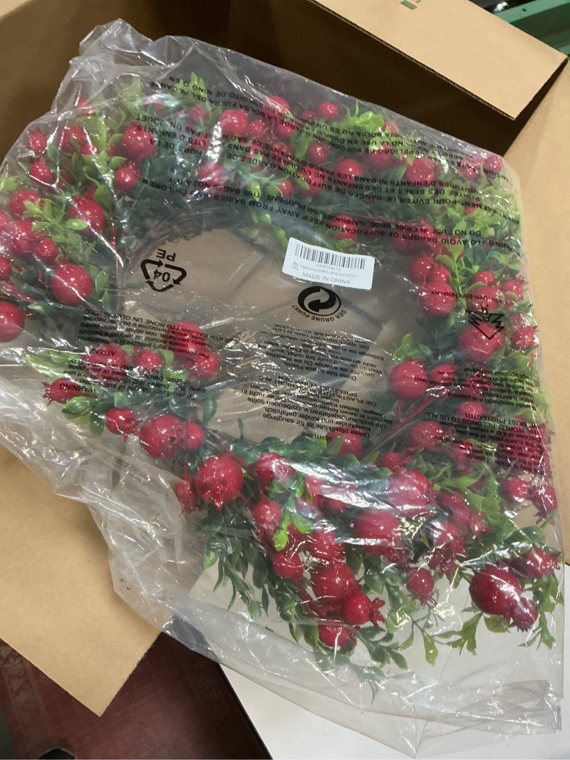 Condition photo showing New/Like New for Valentines Day Wreath Decor,Valentine's Day Wreath for Front Door,Red Berry