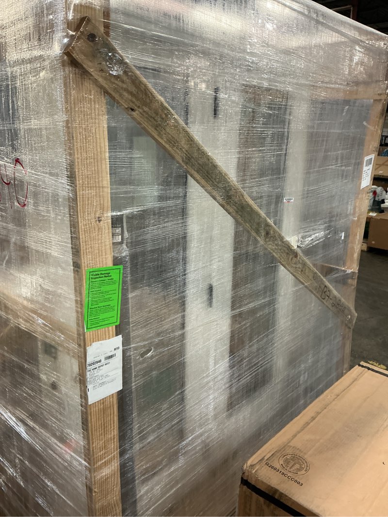 Condition photo showing Good Condition for regency 72 in. x 80 in. full lite clear glass primed lh centerhinged unfinished fiberglass retro patio door w/4"jamb