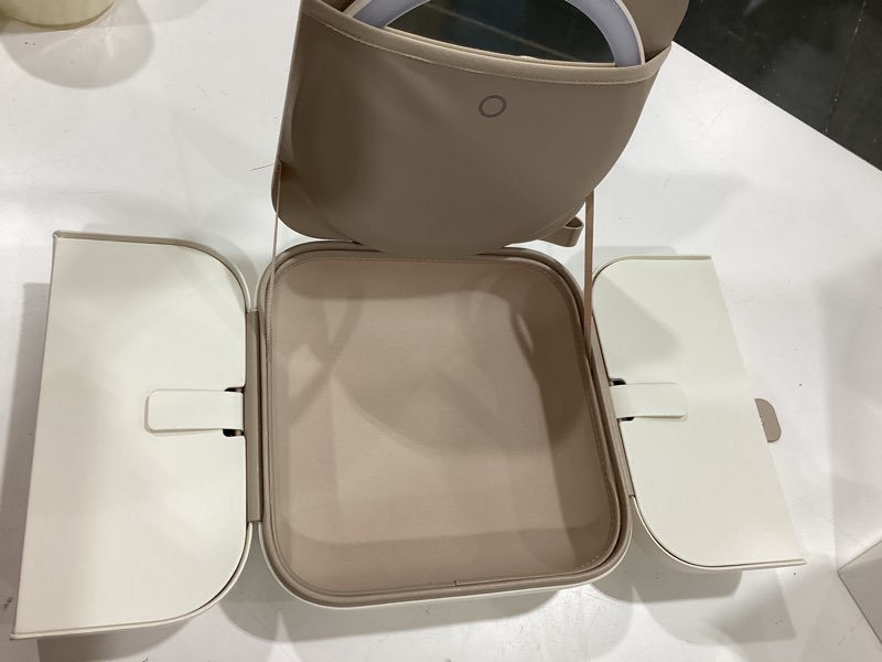 Condition photo showing Good Condition for amiro m2 travel makeup bag with 5 level brightness & 3 color led mirror, portable makeup artist organizer, white