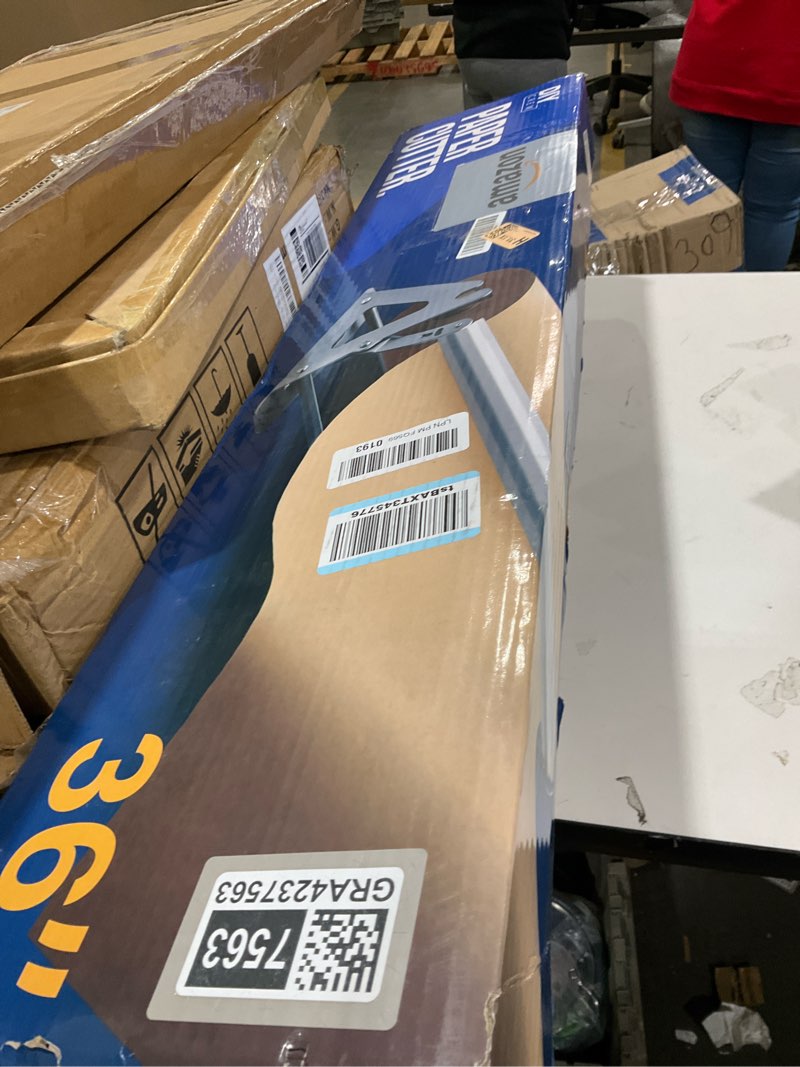 Condition photo showing New/Like New for DIY Crew 36 Inch Paper Roll Dispenser and Cutter - Heavy-Duty Wall Mountable, Non Slip Tabletop - Kraft, Freezer, Butcher Paper - Up to 1000ft Rolls 36" Silver