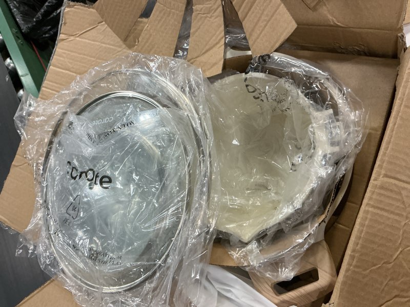 Condition photo showing Good Condition for carote pots and pans set nonstick, white granite induction kitchen cookware set, 10 pcs non stick cooking set w/frying pans & saucepans(pfos, pfoa free) cream white 10 piece