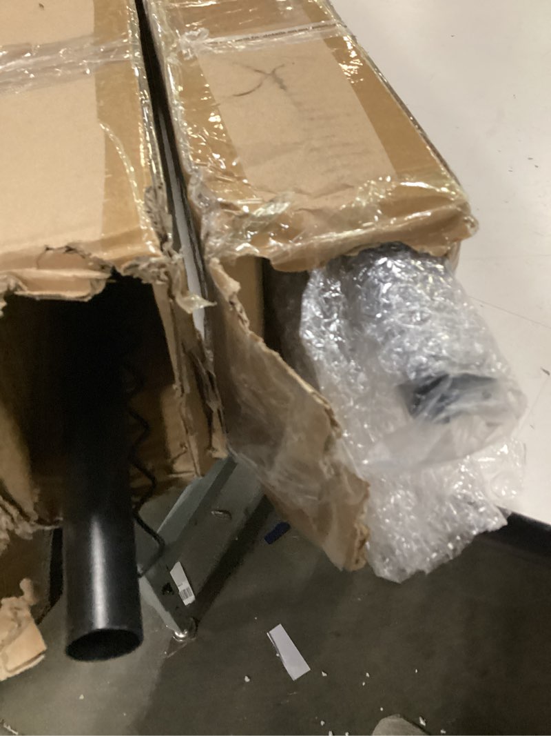 Condition photo showing As Is for 2 Pack Closet Rail Hanging Closet Rod Ceiling Clothes Rack Any Angle Hanging Rail Clothes Rod Wall Mount Sloped Ceiling Closet Solutions for Attic Bedroom Under Stairs Storage Silver