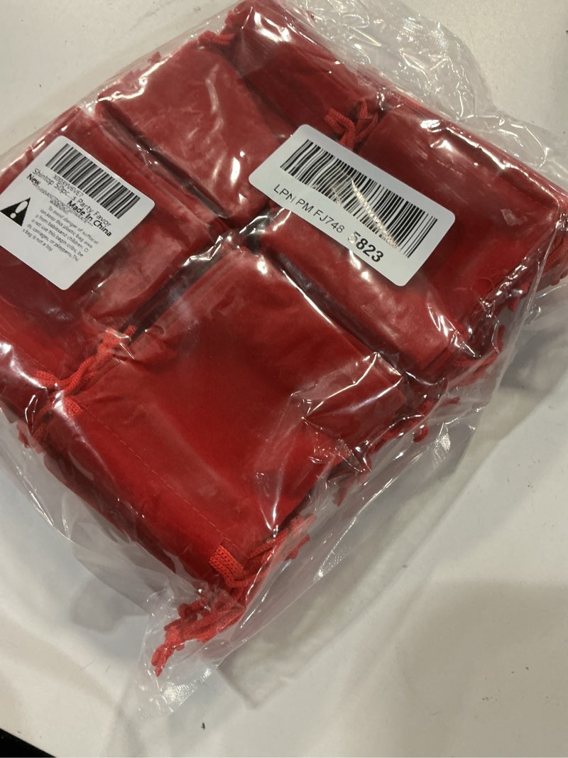 Condition photo showing Good Condition for Shintop 50pcs Little velvet bags, 3x4inch Red Drawstring Gift Bags Small Jewelry pouches Coin Purse for Christmas Small Business Party Favor Red 1 Count (Pack of 50)