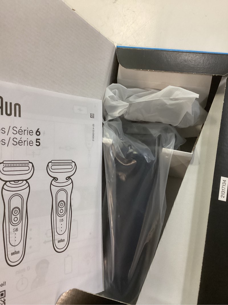 Condition photo showing New/Like New for braun series 6-6120 rechargeable wet & dry shaver