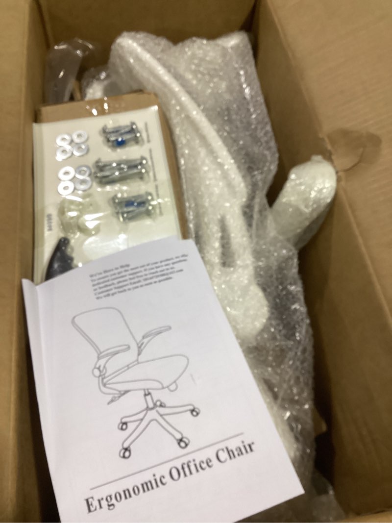 Condition photo showing Good Condition for monhey ergonomic office chair, 90°-125° tilt back home desk chair with 360° swivel & mute wheels, high back mesh computer chair for adults with lumbar support, 330 lbs capacity(01khaki)