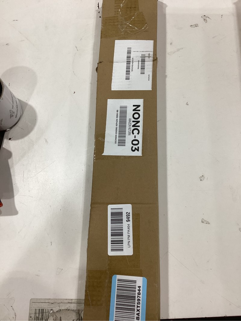 Condition photo showing As Is for 100% Privacy 1" Vinyl Cordless Mini Blinds for Indoor Windows,L-Shaped Blades Horizontal Room Darkening & Light Filtering shutters for Home 19.5" WX36 H Black Black 19.5"W x 36"H