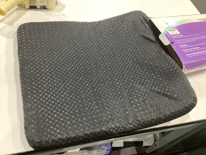Condition photo showing Good Condition for gel seat cushion, cooling seat cushion (super large & thick), breathable honeycomb design absorbs pressure points seat cushion, gel cushion for office chair, home car seat cushion for wheelchair blue