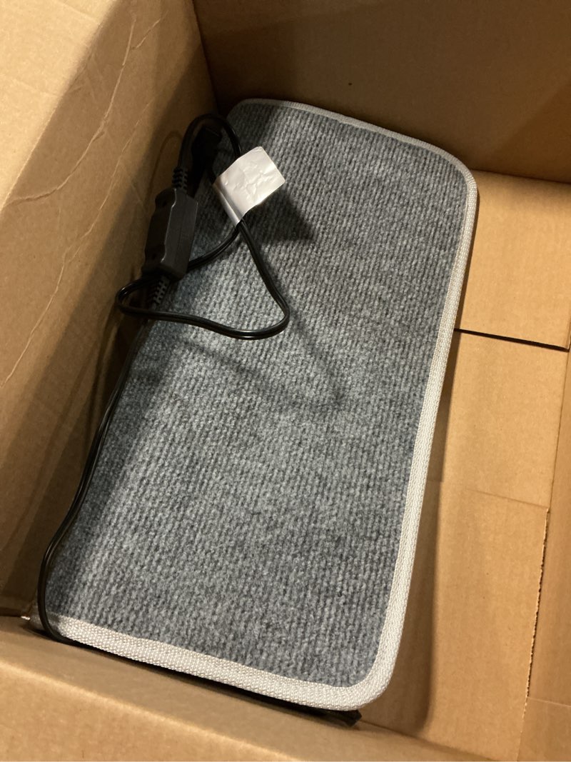 Condition photo showing As Is for Cozy Products Cozy Toes Carpeted Foot Warmer Space Heater Heated Floor Mat Warms Cold Feet 100 Watts