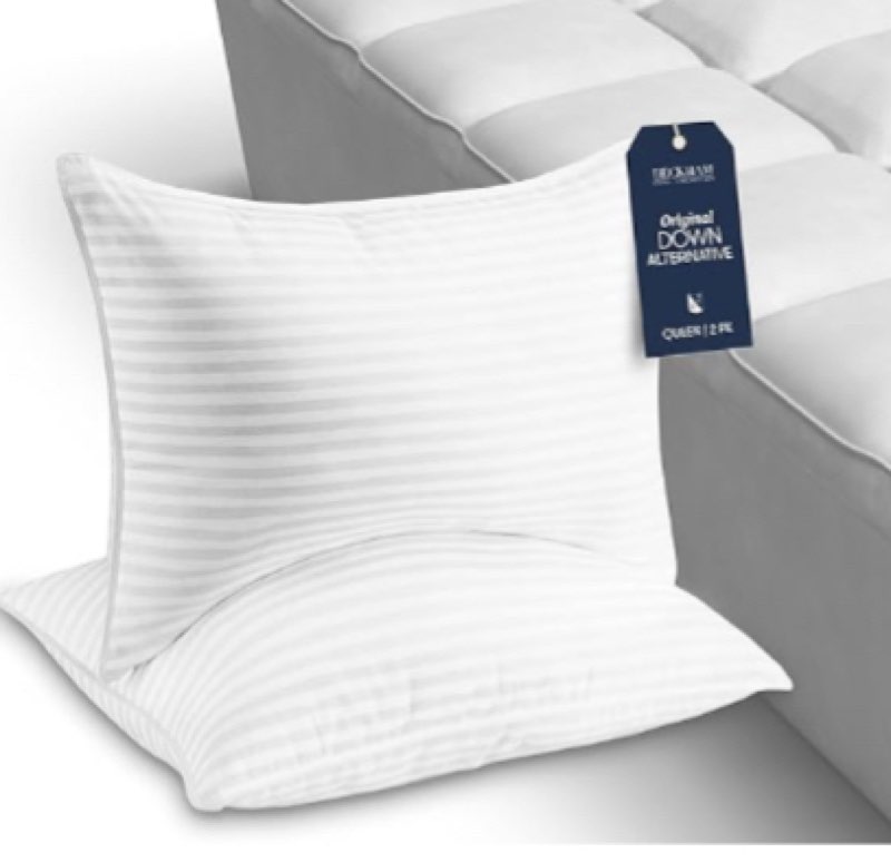 Beckham Hotel Collection Queen Size Down Alternative Pillows, Set of 2