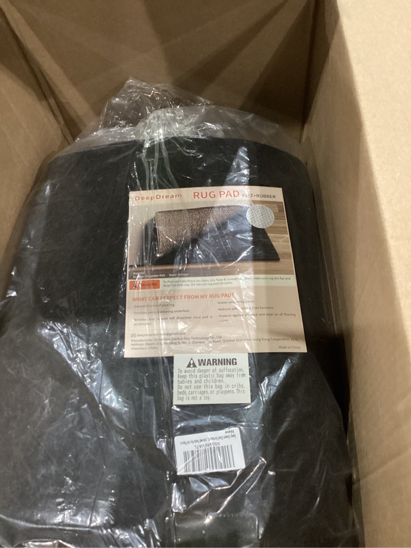 Condition photo showing New/Like New for Deep Dream 1/4" Thick Felt and Natural Rubber Backing Rug Pad - Non Slip Carpet Gripper for 8 x 10 Ft Area Rugs - Protective Cushioned Pads for All Floors 8' x 10' (Rectangular) 1/4" Thick