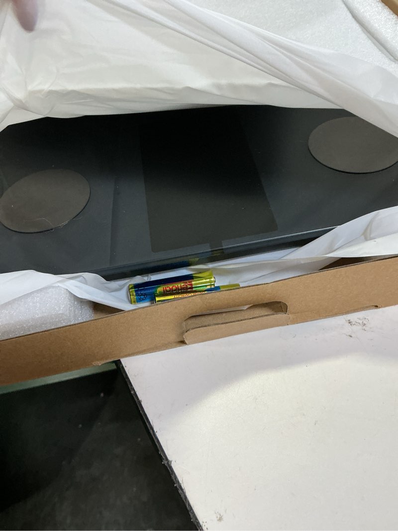 Condition photo showing Good Condition for ovutek smart scale for body weight, professional bathroom digital scale with bmi, body fat, muscle mass, most accurate to 0.05lb, large display high accurate body composition machine with fitness app black